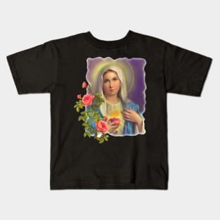 Roses and Mary | Mother's Day Gift Kids T-Shirt